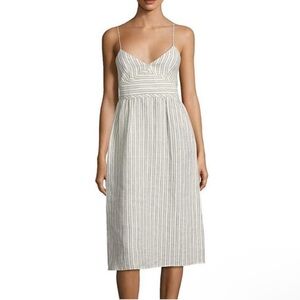 Theory Melaena Striped Midi Dress